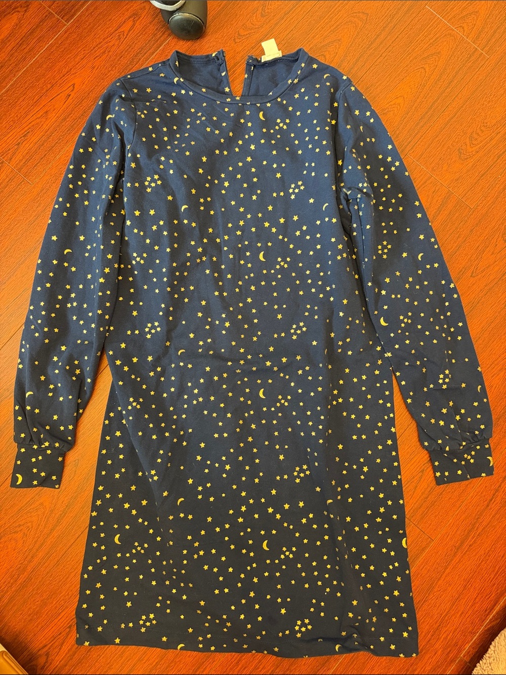 CrewCuts Girls' Navy Star & Moon Long Sleeve Dress